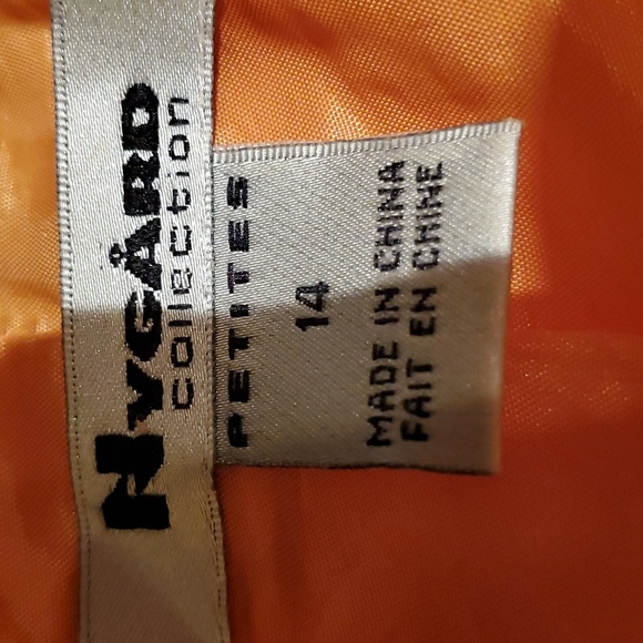 Night Guard collection orange Blazer petite size 14 - Picture 3 of 4